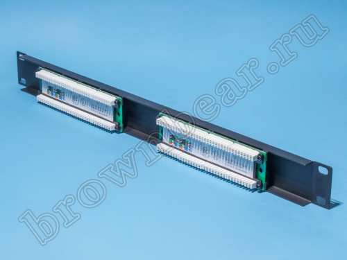 Патч-панель 16 портов RJ-45, кат. 5е, тип KRONE  фото 3