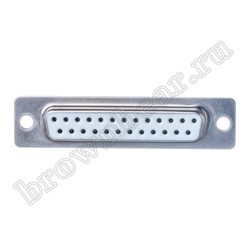 Разъем D-SUB 25 контактов, гнездо на кабель, пайка DB-25F фото 4