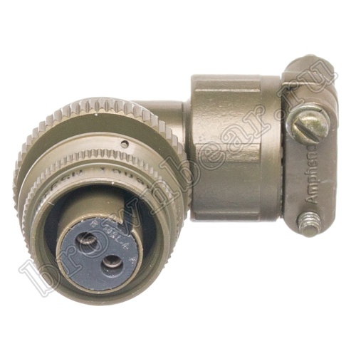 Разъём Amphenol серии MS, 2 контакта, розетка на кабель, тип 10SL, резьбовой прямой угол MS3108E-10SL-4S фото 6