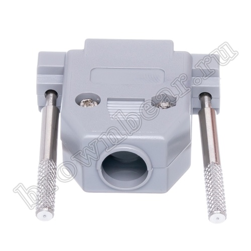 Корпус разъема D-SUB  15 контактов с удлиненными винтами, серый DPT-15C фото 2