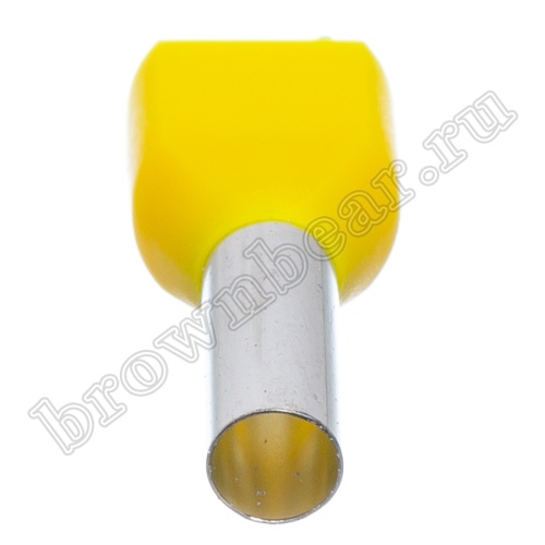 Кабельный наконечник штыревой втулочный изолированный НШВИ2 14 мм, под опрессовку на провод 6.0 мм², упаковка 100шт. TIC2-6.0-14 фото 3
