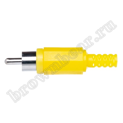 Разъем RCA-тюльпан, вилка на кабель, желтый RPC-1-Y фото 3