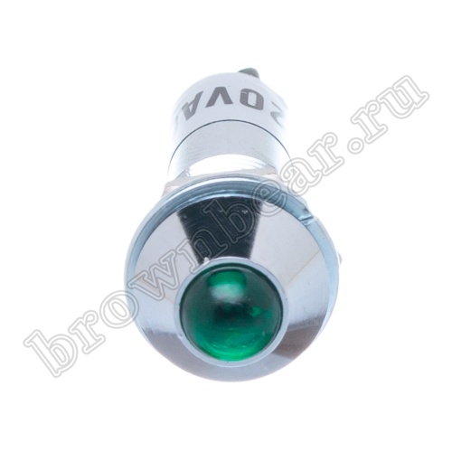 Лампа неоновая  индикаторная с резистором 220В  в корпусе, зеленая фото 6