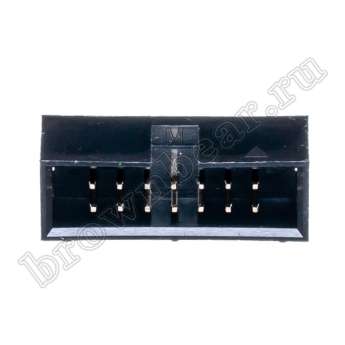 Разъем IDC 2х7 вилка на плату, шаг 2.54мм BH-14 фото 2