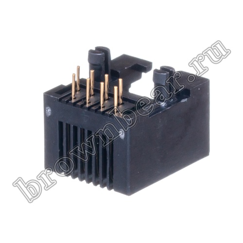 Разъём RJ-45 гнездо на плату, 8P8C, тип 4 TJ4-8P8C фото 6