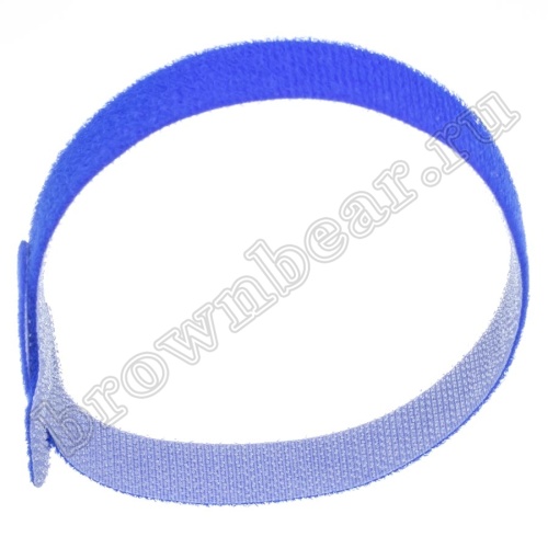 Стяжка (хомут) на липучке 310х16 мм, многоразовая, синяя, упаковка 20 шт. MGT-310BE фото 6