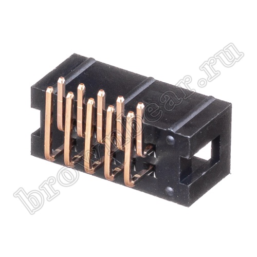 Разъем IDC 2x5 вилка на плату, шаг 2.54мм, прямой угол BH-10R фото 4