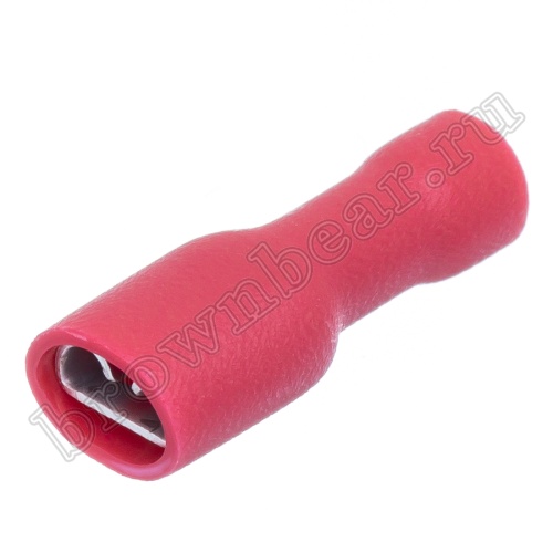 Клемма плоская обжимная 4.8 мм, гнездо на провод 0.25 - 1.5 мм², полностью изолированная под контакт 0.8 мм, кратно 100шт., РПИ-М TAI4.8-1.25I8