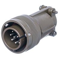 Разъем Amphenol серии 97B, ACA-B, 10 контактов, вилка на кабель, тип 18, байонет 97B3106E-18-1P
