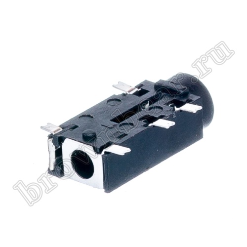 Разъём 3.5мм гнездо mini Jack на плату, поверхностный монтаж, стерео, 5 контактов, тип 2 AUB-36/2-2 фото 4