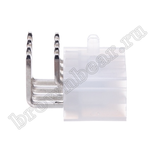 Разъем питания Mini-Fit 8 контактов, вилка на плату, прямой угол, с фиксатором, шаг 4,2мм MF-8MRA фото 3