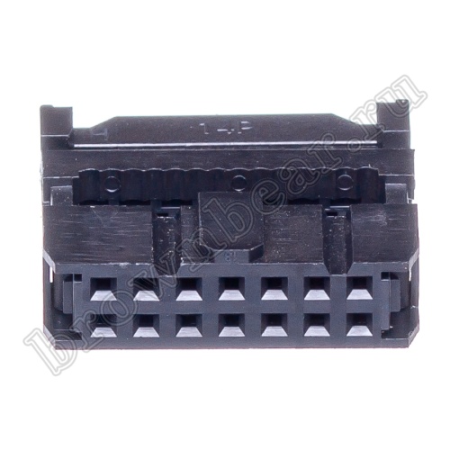 Разъем IDC 2х7 розетка на плоский кабель, шаг 2.54мм IDC-14 фото 2