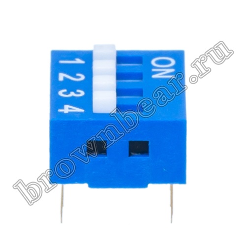 Переключатель Dip-Switch 4 контактных группы, (B001C) SWD1-4 фото 3