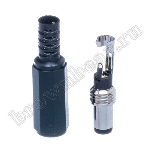 Разъем питания DC штекер 3.1 х 6.3 мм, на кабель c амортизатором DJK-11J фото 3