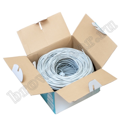 Кабель Витая пара, 4 пары, медный, 5е категория, экранированный, серый, PCnet, бухта 305м  PCnet фото 4