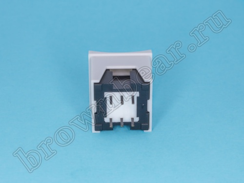 Кнопка мини без фиксации, зеленая в сером корпусе PSM2-0-E-G   фото 6