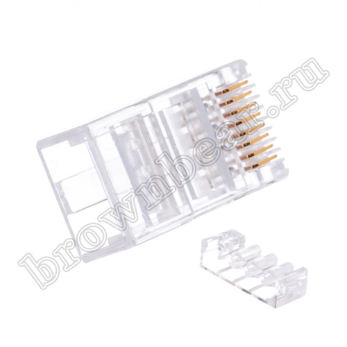 Разъём RJ-45 (8P8C) со вставкой, вилка под витую пару 6 категории  TP6-8P8C-S2 фото 2