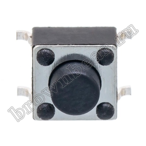 Кнопка тактовая SMD, 6х6 мм, h=5 мм, 4 контакта фото 7