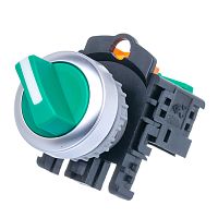 Селекторный переключатель управления, 2 позиции с фиксацией, 30 мм, НР, зеленый TN2SS2G-1A