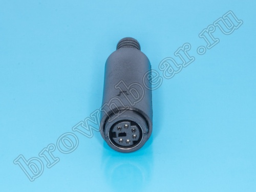 Гнездо mini DIN 6 контактов на кабель MDN-6F фото 3