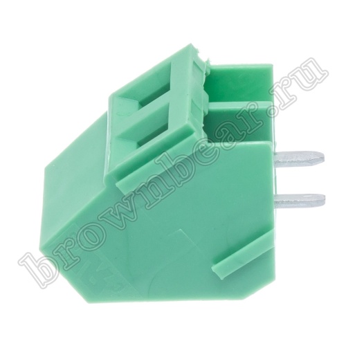 Клеммник винтовой на плату, 2 контакта, 5.0 мм, угловой, 60 градусов TB-03AL фото 2