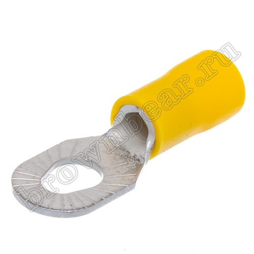 Клемма кольцевая обжимная тип "O" 3.7 - 5.3 мм на провод 4.0 - 6.0 мм², изолированная, кратно 100шт. TRI-5.5-3/5