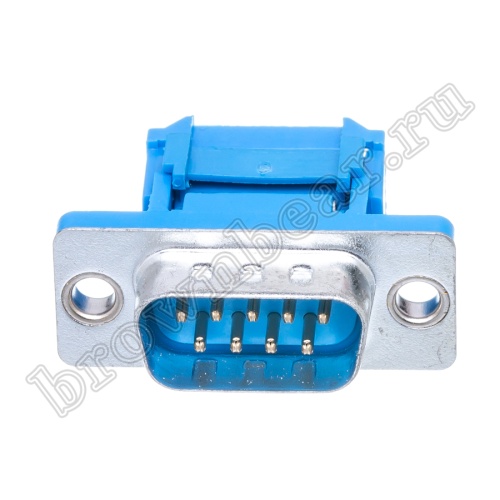 Разъем D-SUB 9 контактов, вилка на плоский кабель DI-9M фото 2