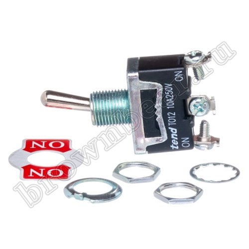 Тумблер однополюсный, 3 контакта (on-on), на панель, с гайкой, SPDT T012B фото 2