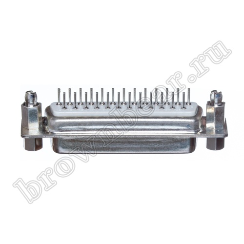 Разъем D-SUB  25 контактов, гнездо на плату, вертикальный с крепежными стойками DBS-25F фото 7