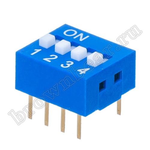 Переключатель Dip-Switch 4 контактных группы, (B001C) SWD1-4