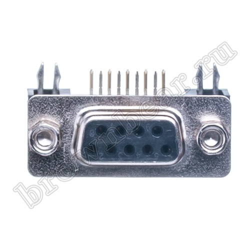 Разъем D-SUB   9 контактов, гнездо на плату, прямой угол  7.2мм, тип 2 DRB-9FA фото 3