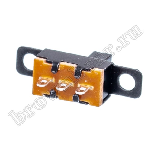 Движковый переключатель мини 3 контакта, тип 5/3, без резьбы, L=5мм SS-5/2-3 фото 4