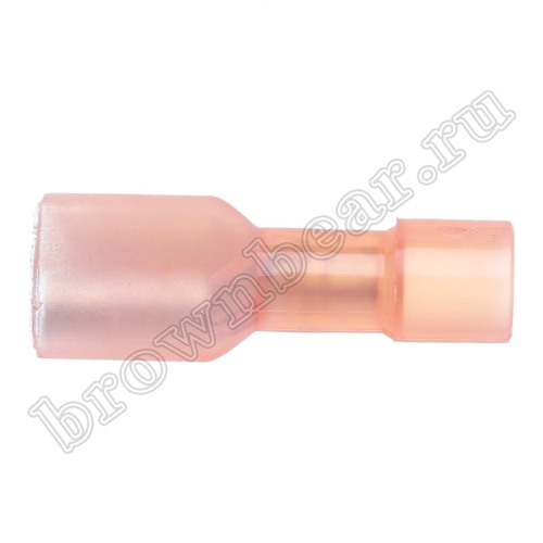 Клемма плоская обжимная 6.3 мм, гнездо на провод 0.5 - 1.0 мм², полностью изолированная под контакт 0.8 мм, кратно 100шт., РПИ-М TAI-1.25I8 фото 5