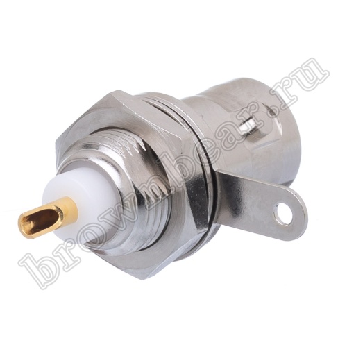 Разъем BNC Amphenol, гнездо на приборный блок, под пайку 112424 фото 6