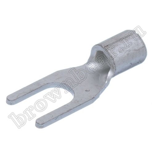 Клемма вилочная обжимная тип "U" 3.7 мм, на провод 1.5 - 2.5 мм², неизолированная, кратно 100шт. TY-2-3