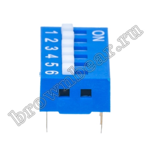 Переключатель Dip-Switch 6 контактных групп SWD1-6 фото 3