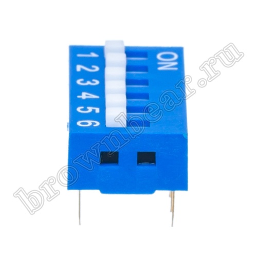 Переключатель Dip-Switch 6 контактных групп SWD1-6 фото 2
