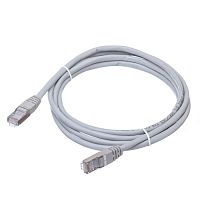 Патч-корд FTP RJ-45, категория 5e, экранированный, литой, 2 метра, серый 