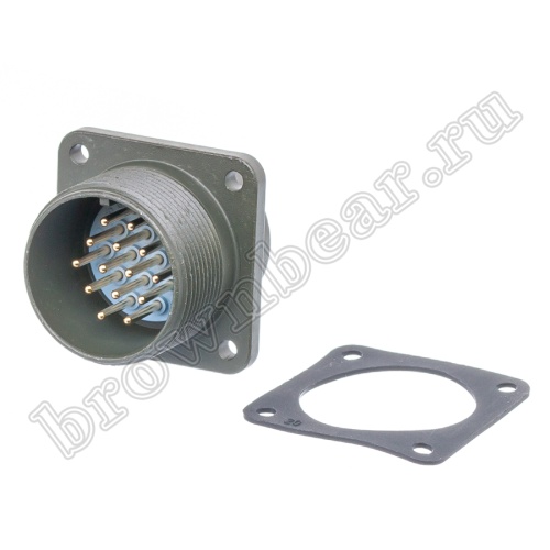 Разъём промышленный круглый MIL-5015 серии MS 14 контактов, вилка на блок