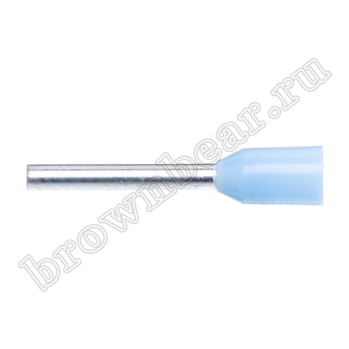 Кабельный наконечник штыревой втулочный изолированный НШВИ 8 мм, под опрессовку на провод 0.25 мм², упаковка 100шт. TIC-0.25-8 фото 2