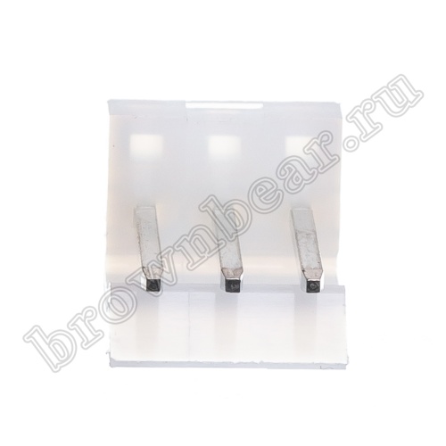 Разъем питания 3 контакта, вилка на плату, шаг 3.96 мм PWL-3/2 фото 3