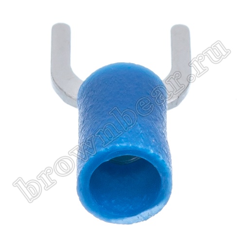 Клемма вилочная обжимная тип "U" 6.4 мм, на провод 1.5 - 2.5 мм², изолированная, кратно 100шт. TYI-2-6 фото 2