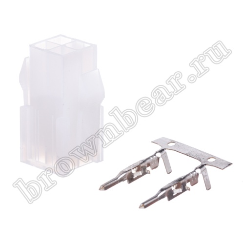 Разъем питания Mini-Fit 4 контакта, вилка на кабель, шаг 4,2мм MF-4M фото 7