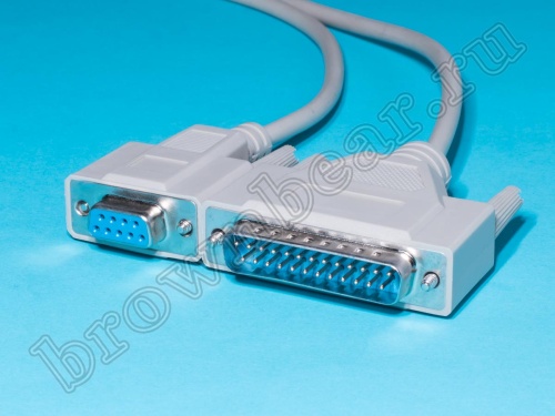 Кабель (шнур) модемный DB9F-DB25M, 9 проводов, 1.8 метра