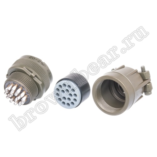 Разъём Amphenol серии MS, 17 контактов, вилка на кабель, тип 20, резьбовой MS3106E-20-29P фото 5