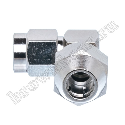 Разъем SMA штекер на кабель RG-58, угловой, пайка SMA-LS58P фото 6