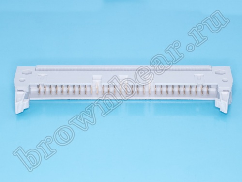 Разъем IDC 2х30 вилка на плоский кабель, шаг 2.54мм, с защелками IDCC-60 фото 4