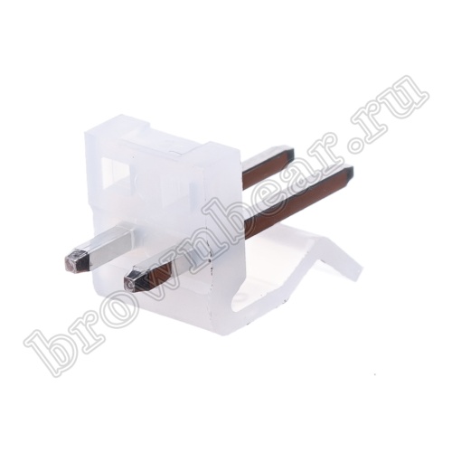 Разъем питания 2 контакта, вилка на плату, шаг 3.96 мм PWL-2 фото 4