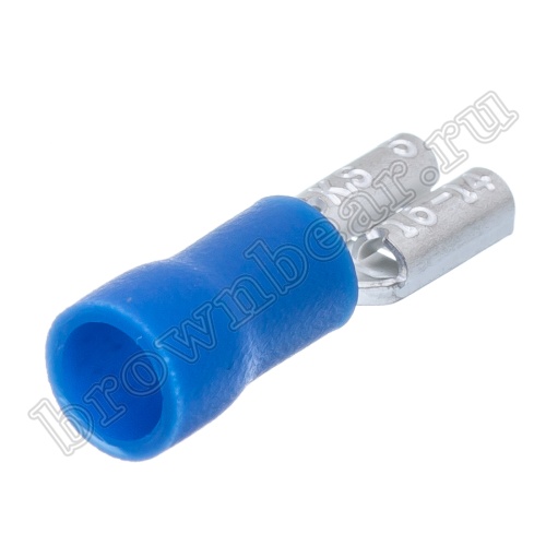 Клемма плоская обжимная 4.8 мм, гнездо на провод 1.5 - 2.5 мм², изолированная, кратно 100шт., РПИ-М TAI4.8-2F фото 4