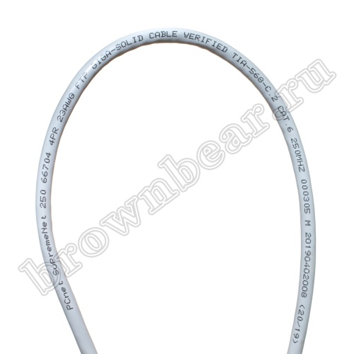 Кабель Витая пара, 4 пары, медный, 6 категория, экранированный, серый, PCnet, бухта 305м PCnet фото 3